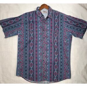 Vintage Roper Sport Western Short Sleeve Shirt 90s Rodeo Cowboy Retro Sz XL / 17